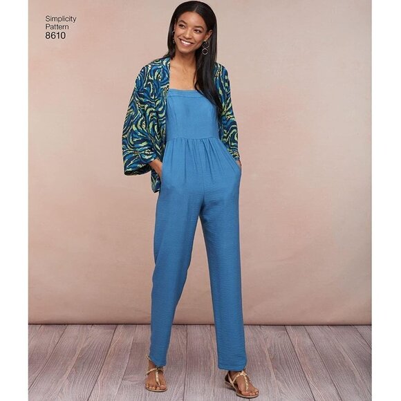 Simplicity Sewing Pattern 8610 Misses Kimono Jumps - Picture 4 of 6